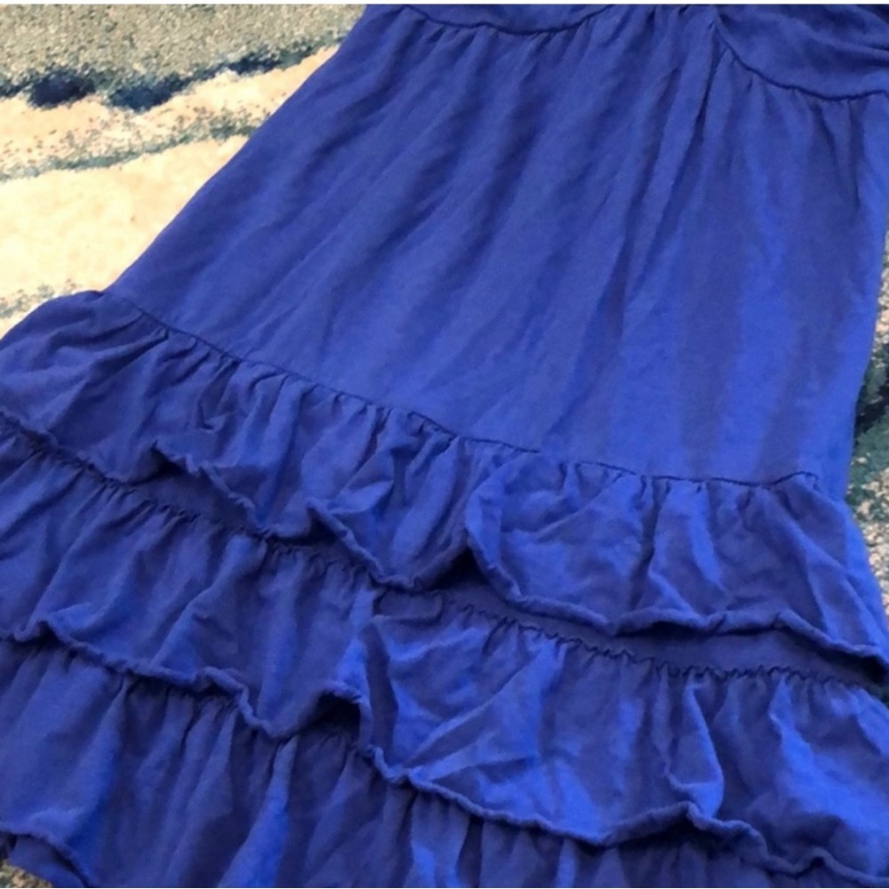 Express Blue Ruffled Dress - Picture 2 of 3